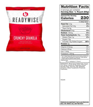 7 Day Emergency Dry Bag 60 Servings Breakfast and Entrée Grab and Go