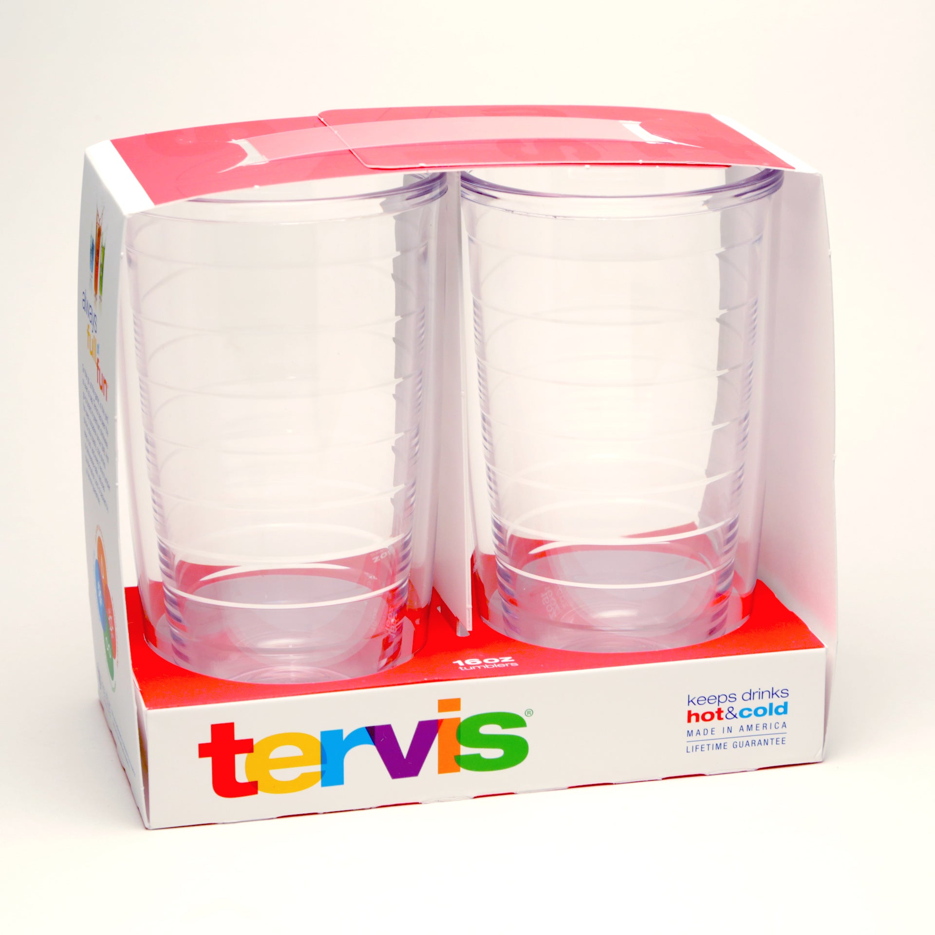 Tervis 16oz Clear Tumbler 4 Pack