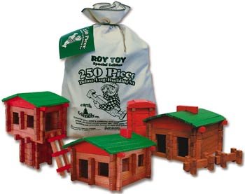 Roy Toy 250 Piece Deluxe Log Play Set