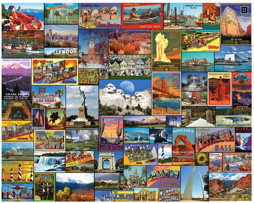 Best Places in America- 1000 PC - White Mountain Puzzles - CEG & Supply LLC