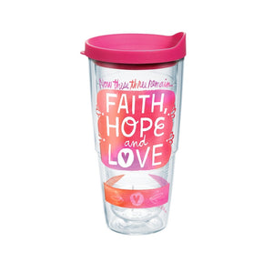 Hallmark Faith Hope Love 24 oz Tumbler with lid - CEG & Supply LLC