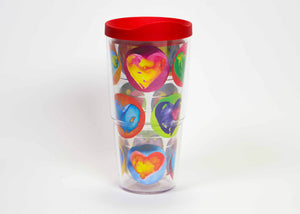 Multicolored Hearts 24oz Tervis - CEG & Supply LLC