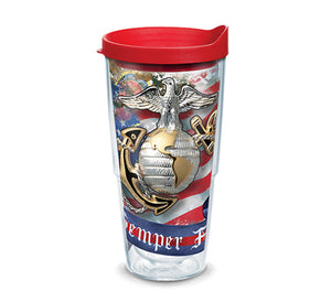 Marines Eagle and Anchor Wrap Tervis with Travel Lid - CEG & Supply LLC