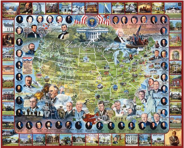 United States Presidents Puzzle-White Mountain Puzzles - CEG & Supply LLC