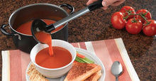 W983 Rada Non-Scratch Soup Ladle Black Handle - CEG & Supply LLC